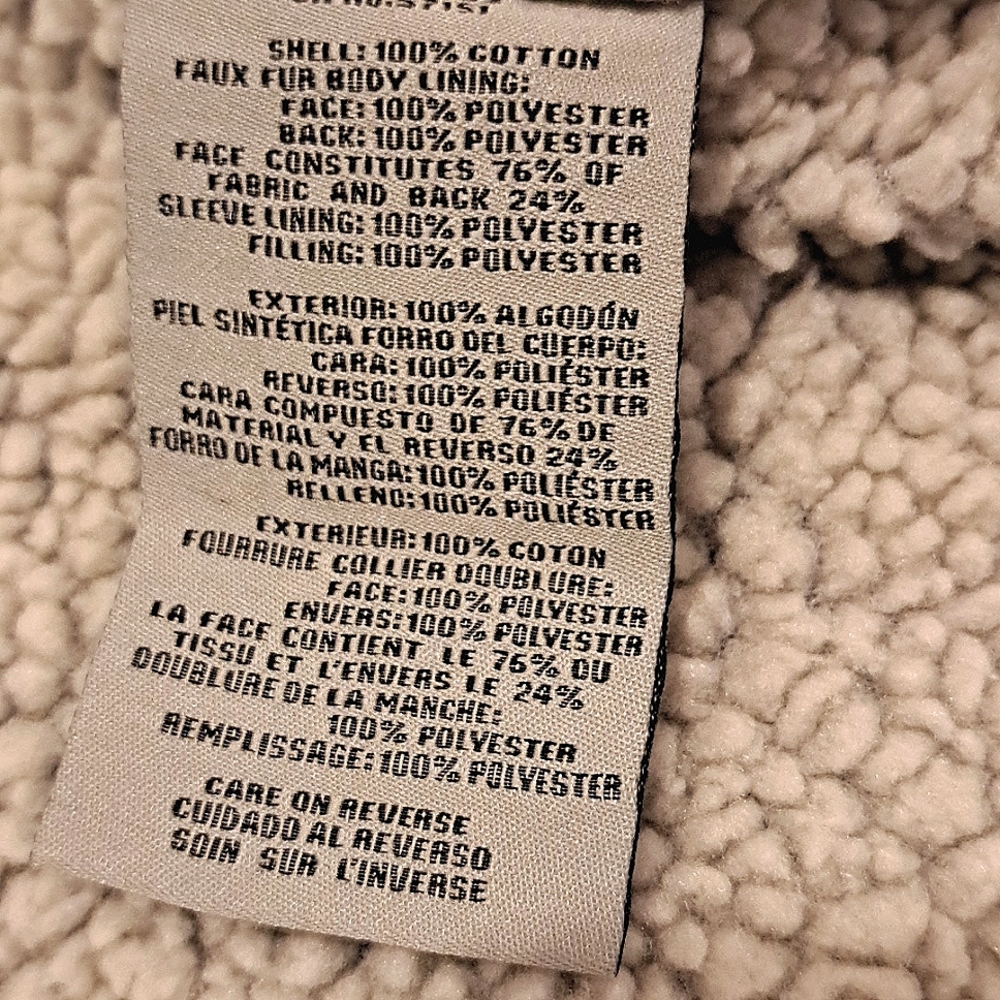 Levi's Washed Grey Denim-Sherpa Fall/Winter Biker Jacket/Coat Size M - Picture 11 of 15